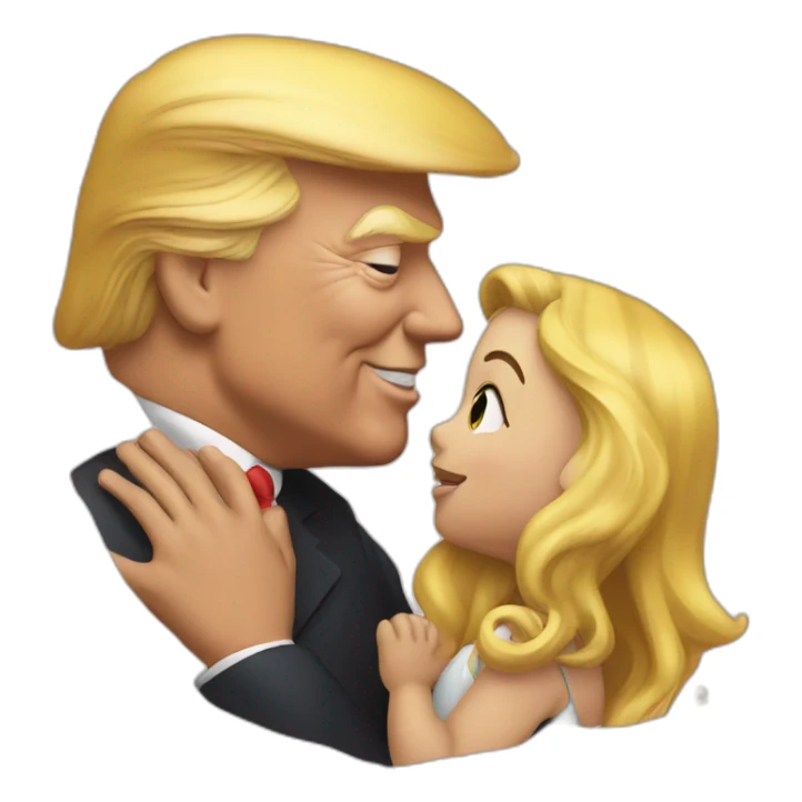 trump kissing his daughter, positivity, inclusiveness sticker