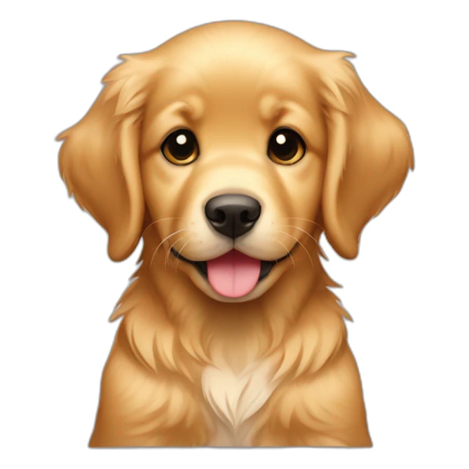 cute golden retriever puppy sticker