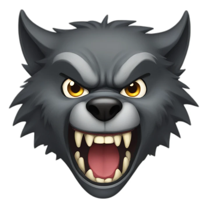 werewolf-with-big-mouth-furious-fang sticker