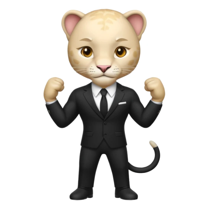 white panther emoji. As one would see on discord, that looks like Samuel Ayers from "The Smoke Room". sticker