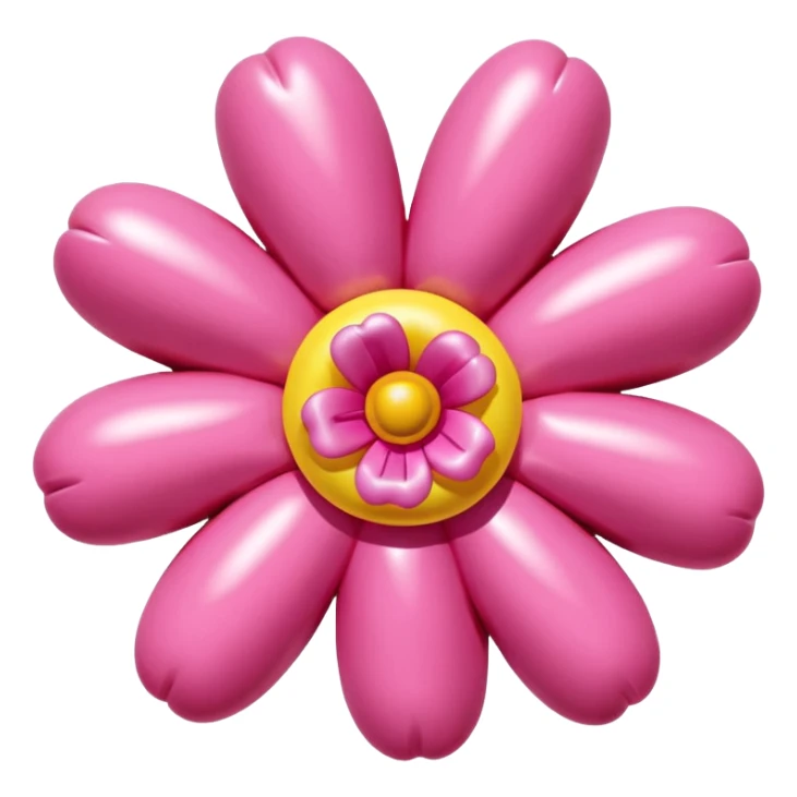   jeff koons style inflatable SPAM meat pink flower art sticker