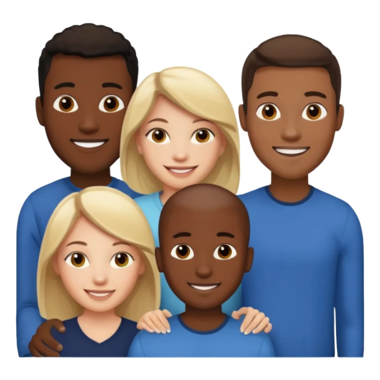 One white woman and six black men sticker