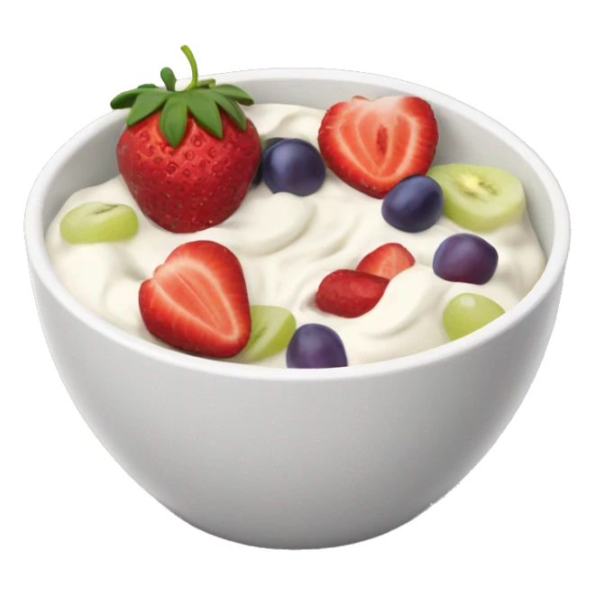 fruit yogurt bowl with strawberries and grapes sticker