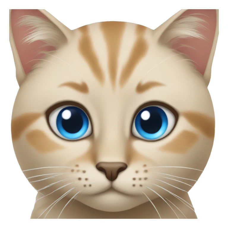 Cat with beautiful eyelashes and blue eyes sticker