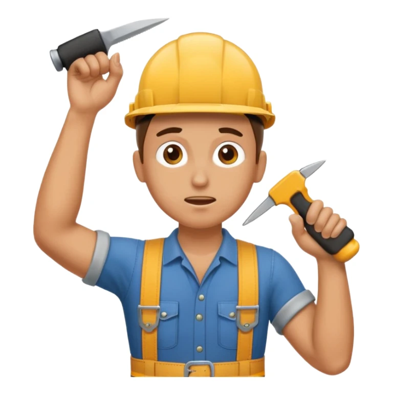 Hitting the nail on the head over and over sticker