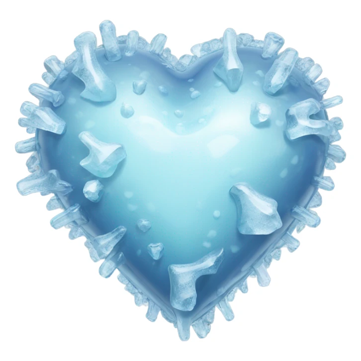 Heart made of ice  sticker