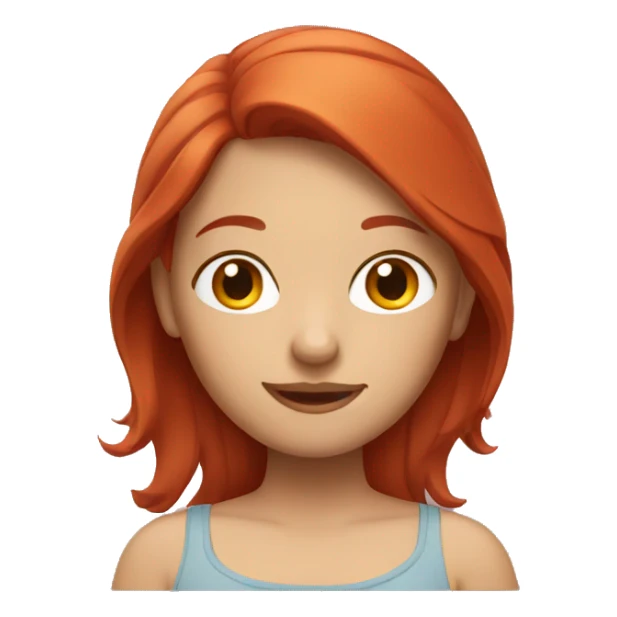 red hair girl relaxing sticker