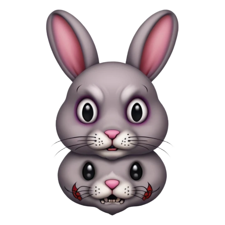tattooed-scary-looking-bunny-with-heavy-face-tattoes sticker