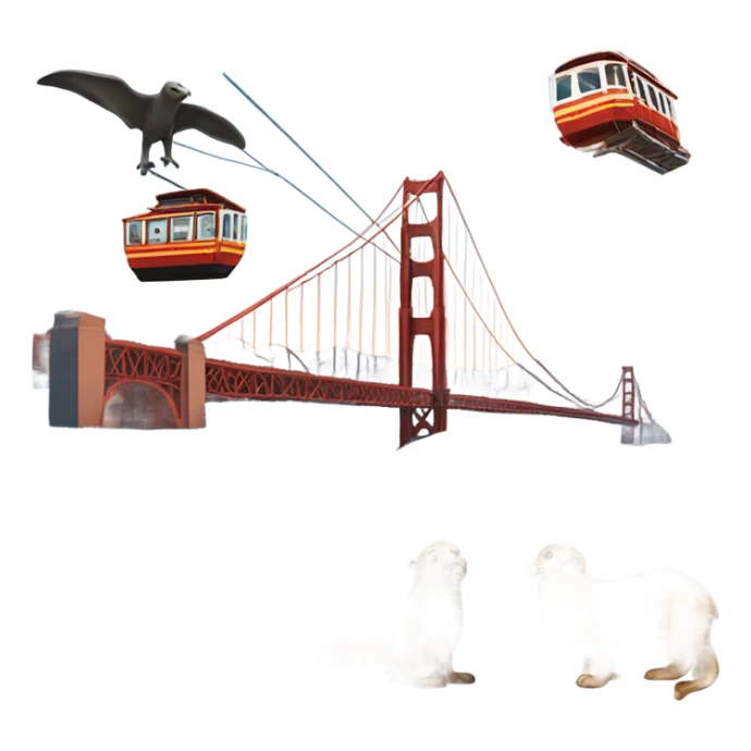 Make an emoji that represents San Francisco, California sticker
