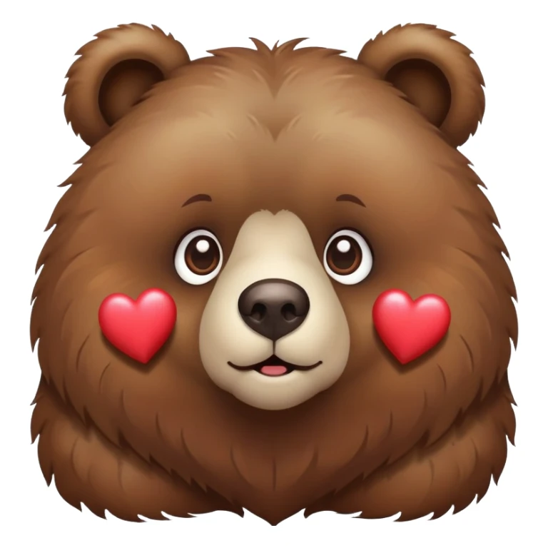 Bear with hearts in eyes sticker