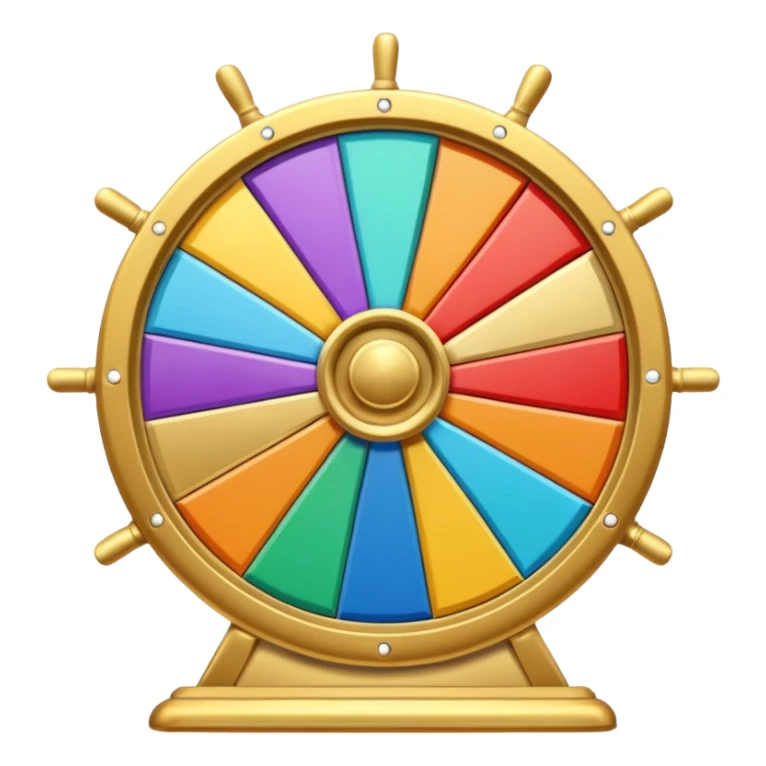 wheel of fortune with 10 segments sticker