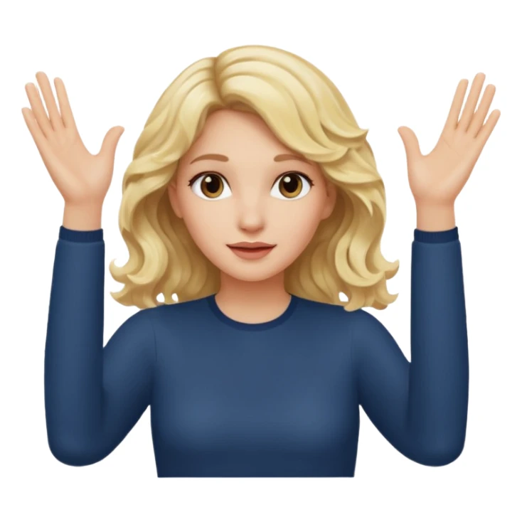 It wasn’t me, blonde wavy hair hands up sticker