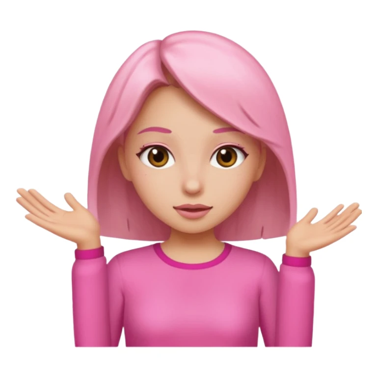 Girl in pink saying wow sticker