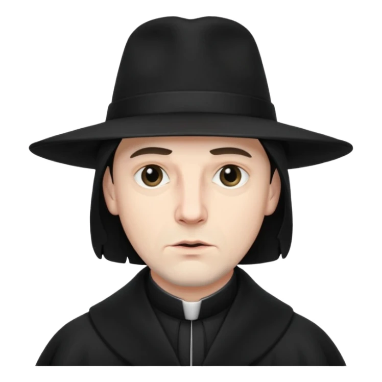 Puritan reverend male sticker