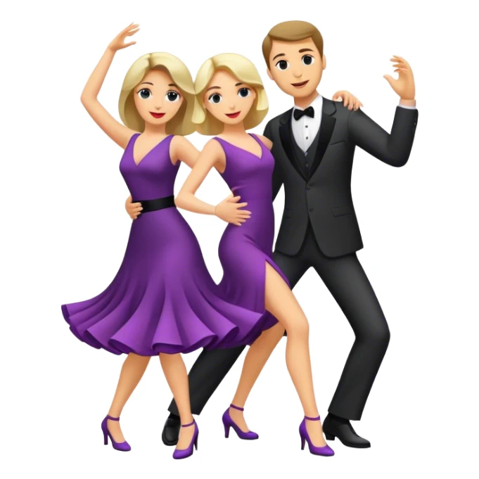 two caucasian people dancing in the club sticker