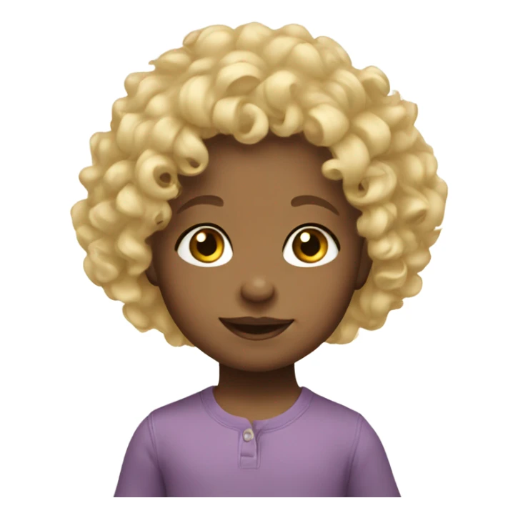 blonde curly hair toddler  sticker