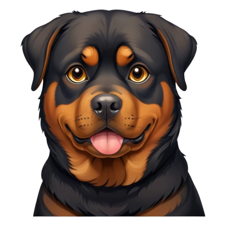 A mature Rottweile dog. sticker