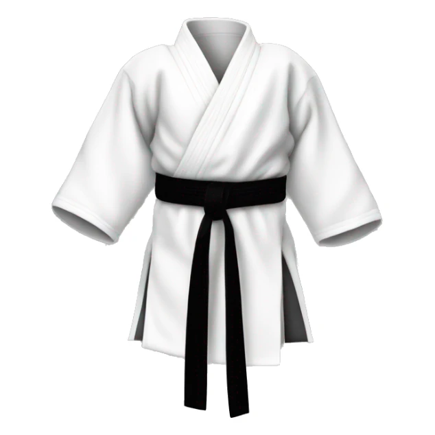 karate uniform whith black belt on it sticker