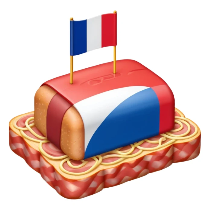 French flag on top of a SPAM LANDSCAPE  sticker