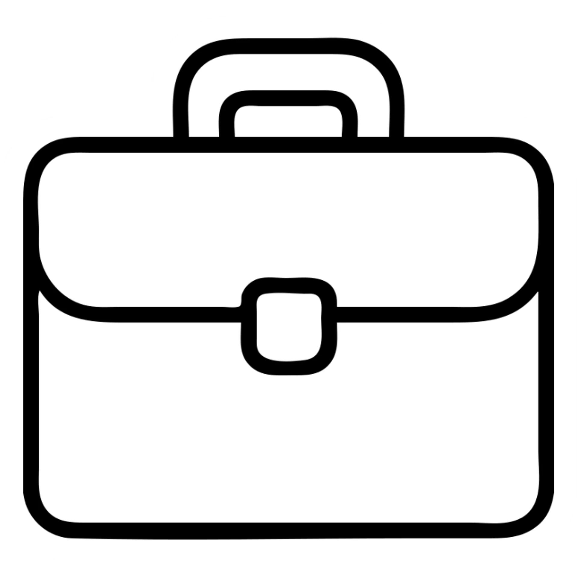 A brown business case or briefcase outline sticker