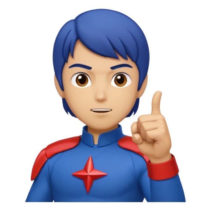 Mark from "Battle of the Planets" doing fist pump. sticker