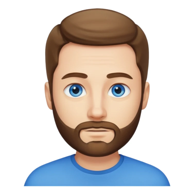 Man met een korte baard en felle blauwe ogen k sticker