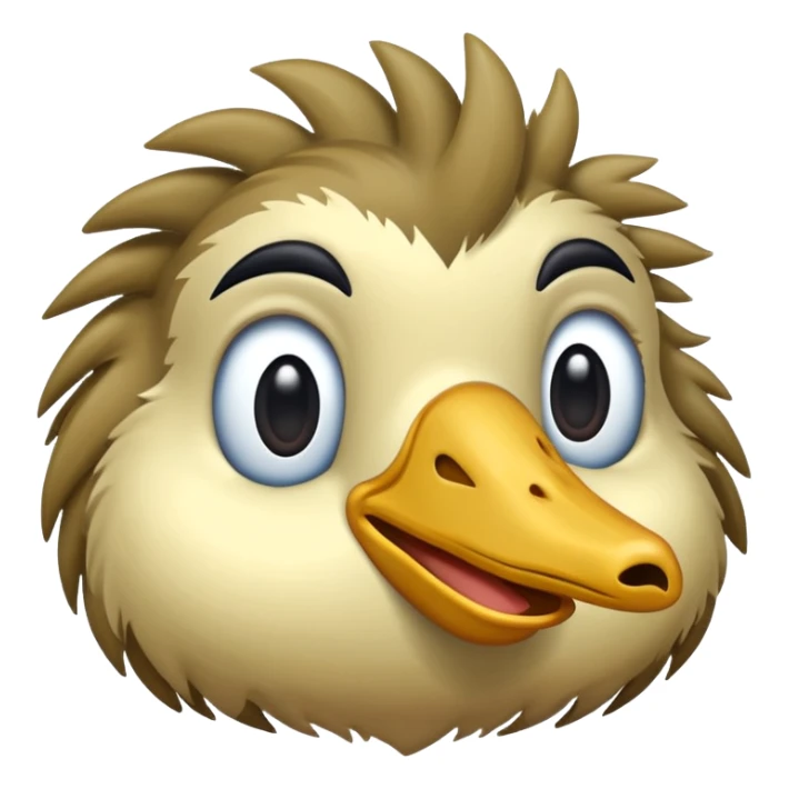 Une autruche la tête dans la terre  sticker