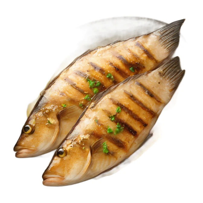 grilled fish fillets with brown butter sauce sticker
