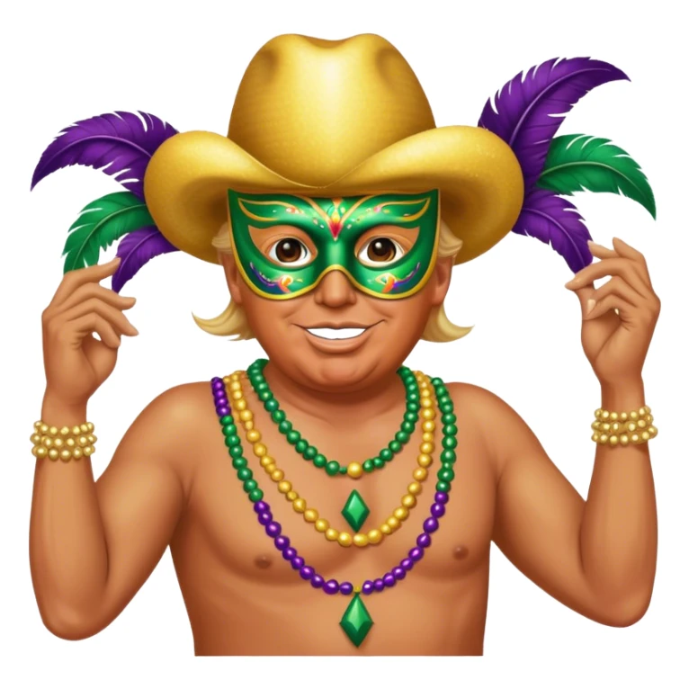 Donald trump dancing at Mardi gras sticker