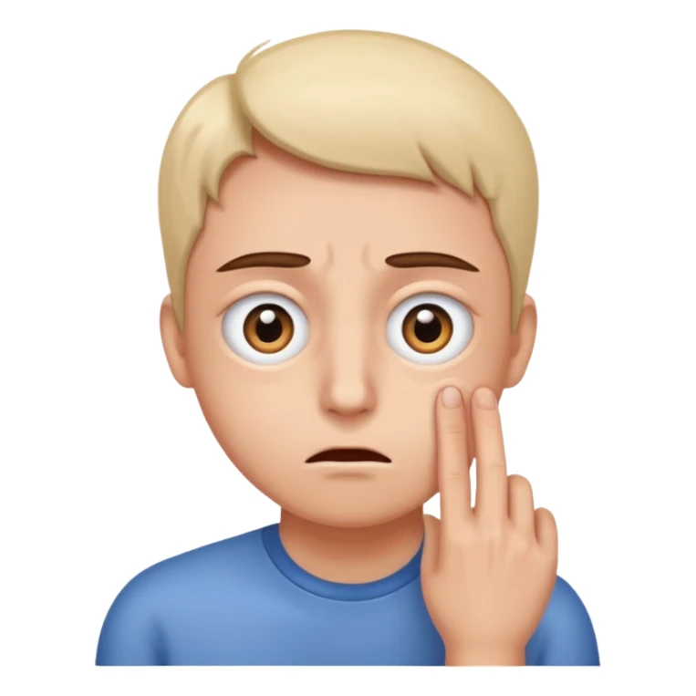 face with eye severely twitching from stress sticker