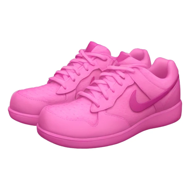a homeshoes like a big pink nike sticker