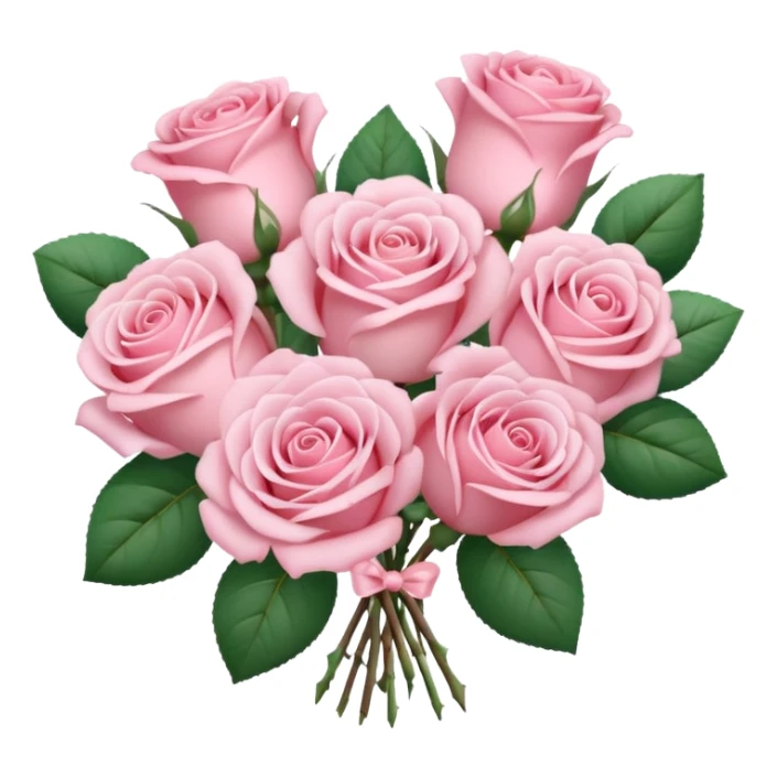 soft pink bouquet with heart accents sticker