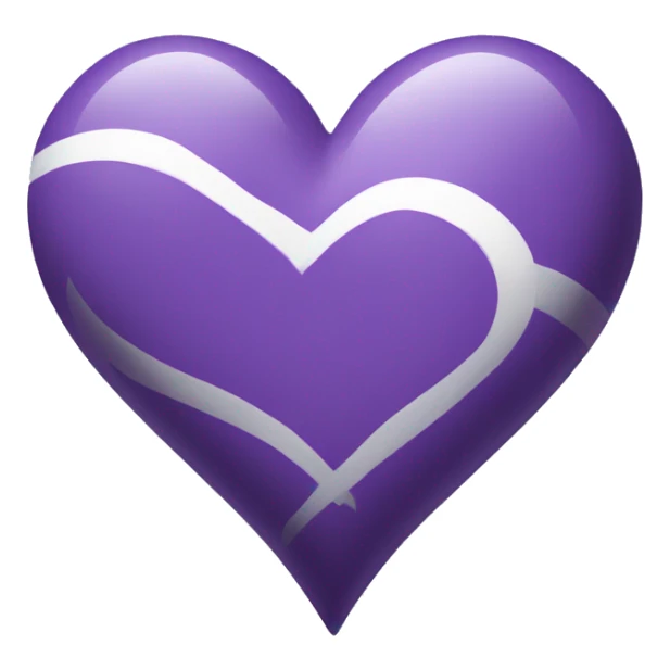 Artistic Purple and white heart  sticker