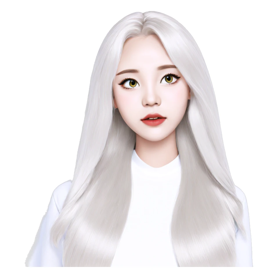 blonde girl with grey eyes sticker