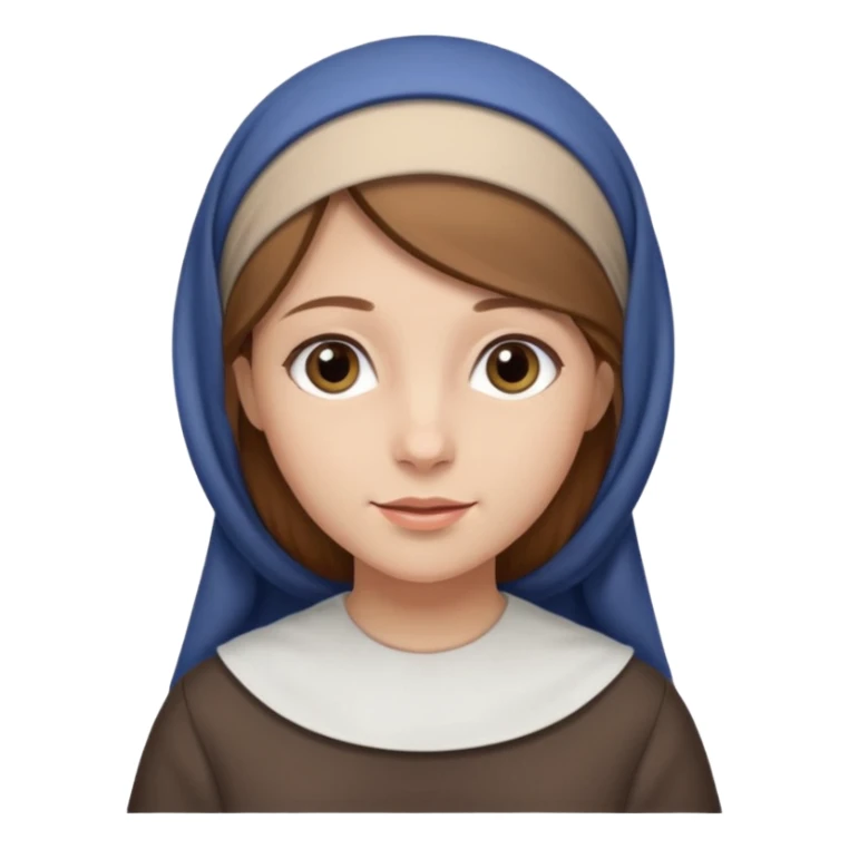 young modest jewish girl head covering sticker