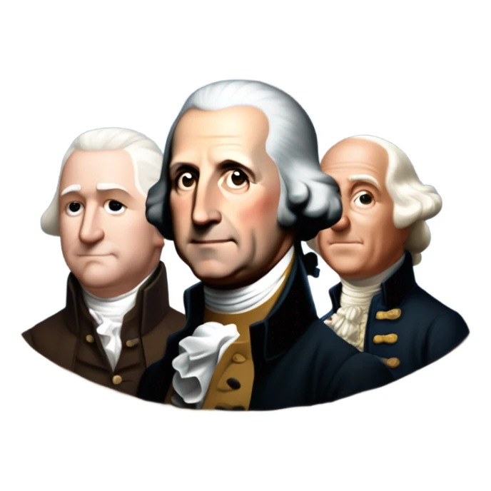 Show me a picture of the founding fathers  sticker