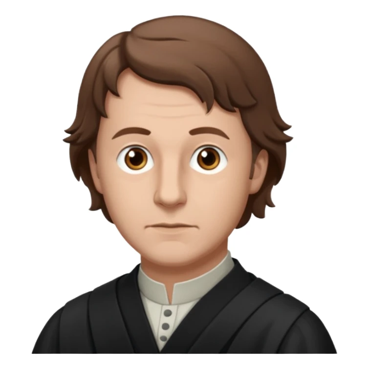 Johann Gottlieb Fichte philosopher three-quarter view brown hair sticker