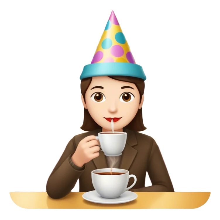 tea party in a coffee shop  sticker