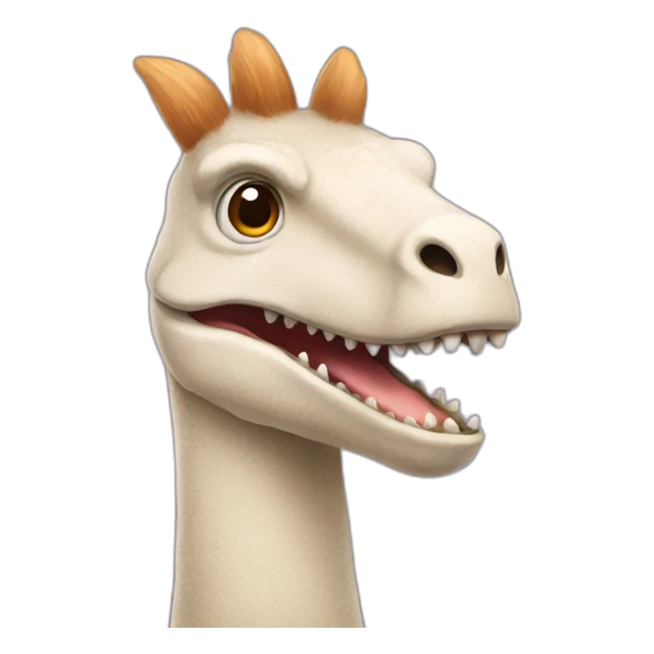 Dinosaur with head of alpaca sticker