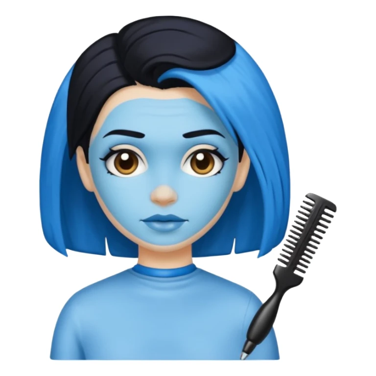 blue mutant hairdresser sticker