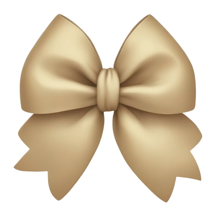 Beige bow sticker