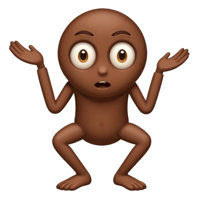 Une chocolatine avec des yeux des bras et des jambes qui peure  sticker