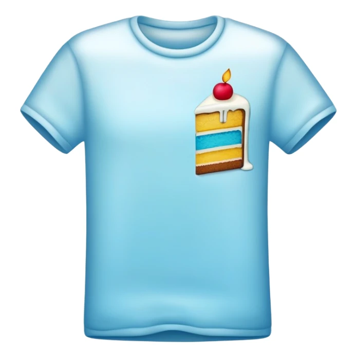 cake in the shape of a t-shirt sticker
