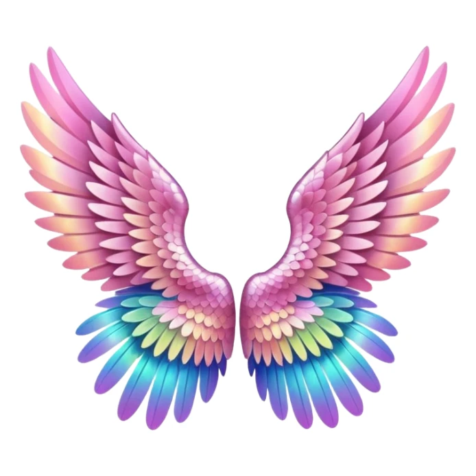 Sparkly little soft pink pony wings. Only left and right wings without pony. sticker