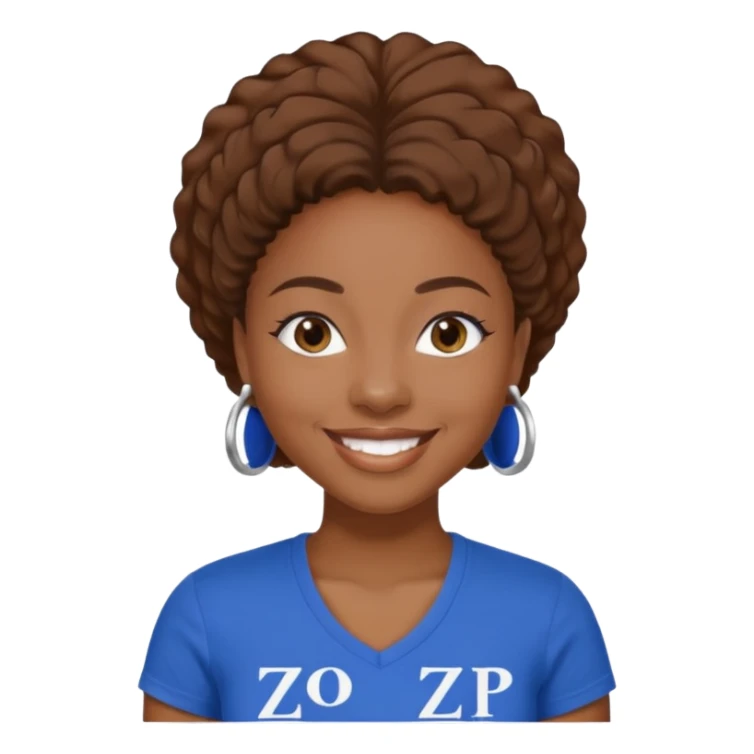 Black woman zeta phi beta sorority sticker