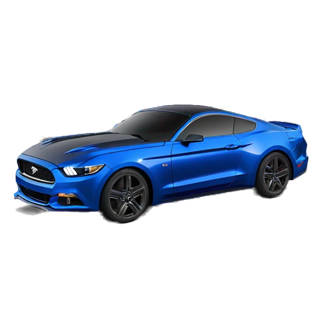 2017 ford mustang grapper blue with purple wheels sticker