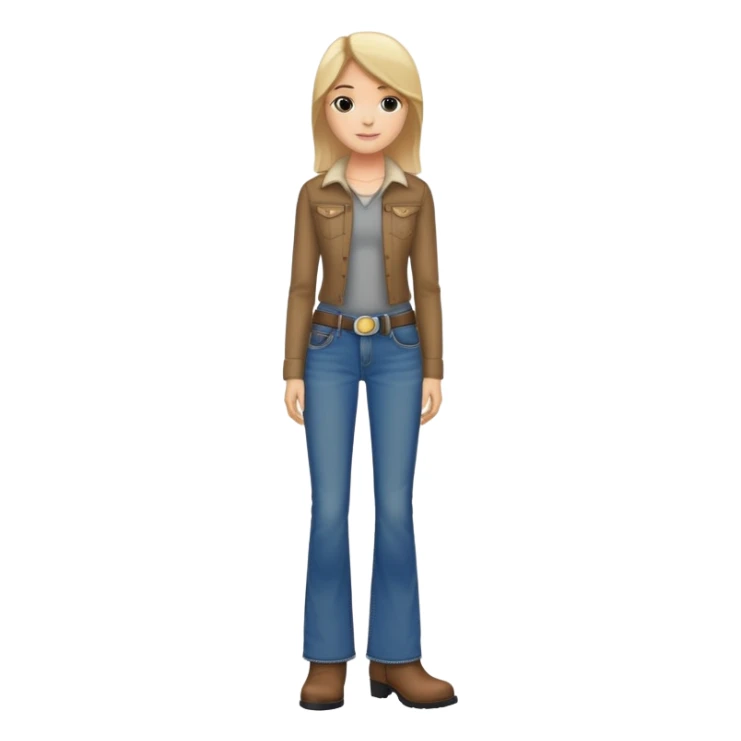 Lasagna person wear bootcut jeans and boots sticker