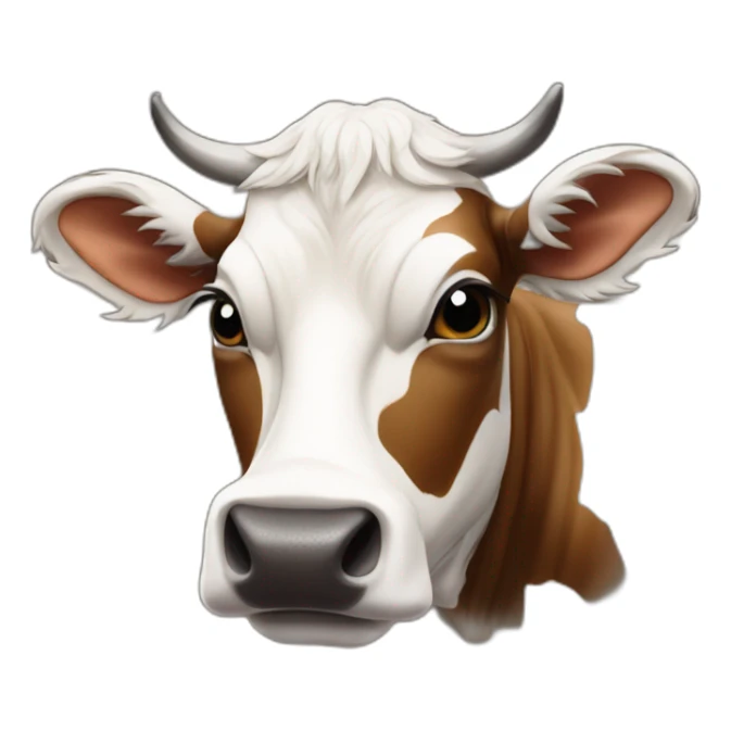 Montbediare cow brown and white sticker