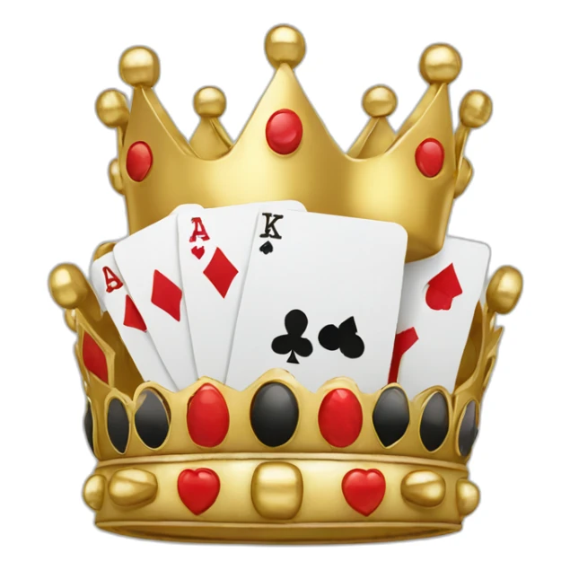 Poker king no background yellow gold crown sticker