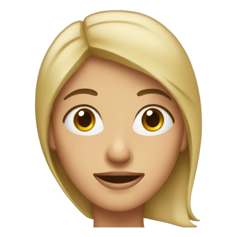 Woman with exhaused face sticker